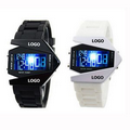 New Fashion Aircraft LED Electronic Silicone Watch Sports Watch